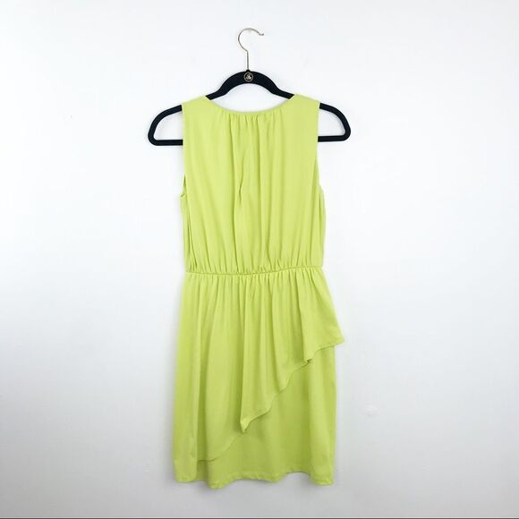 Susana Monaco neon‎ yellow sleeveless ruffle mini dress - Picture 5 of 5